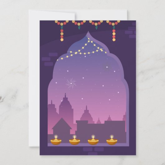 Happy Diwali Party Uitnodiging (Achterkant)