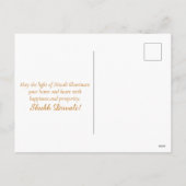 Happy Diwali Pauw Lantaarn Festival van het Licht Feestdagenkaart (Achterkant)