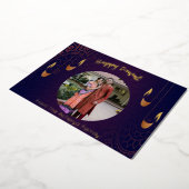 Happy Diwali Photo Folie Feestdagenkaart (Gedraaid)