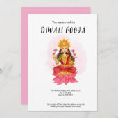 Happy diwali pooja kaart (Voorkant / Achterkant)