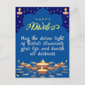 Happy Diwali Post kaart (Voorkant)