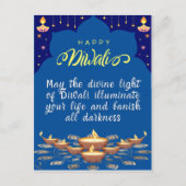 Happy Diwali Post kaart (Voorkant)