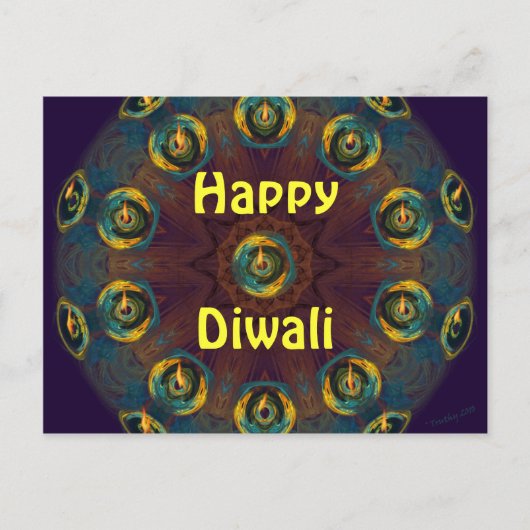 Happy Diwali postcard. Briefkaart (Voorkant)