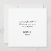 Happy Diwali Rangoli Diya Festival van het Licht W Kaart (Achterkant)