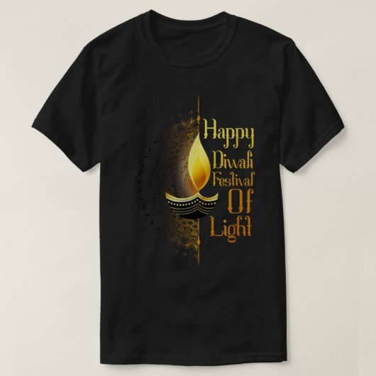 Happy Diwali Rangoli Festival of Light for Men Wom T-shirt (Design voorkant)
