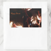 Happy Diwali rechthoek Stickers, glanzend Rechthoekige Sticker (Tas)