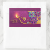 Happy Diwali Rechthoekige Sticker (Tas)