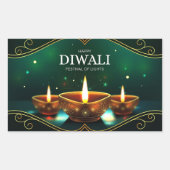 Happy Diwali Rectangular Sticker (Voorkant)