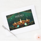 Happy Diwali Rectangular Sticker (Envelop)