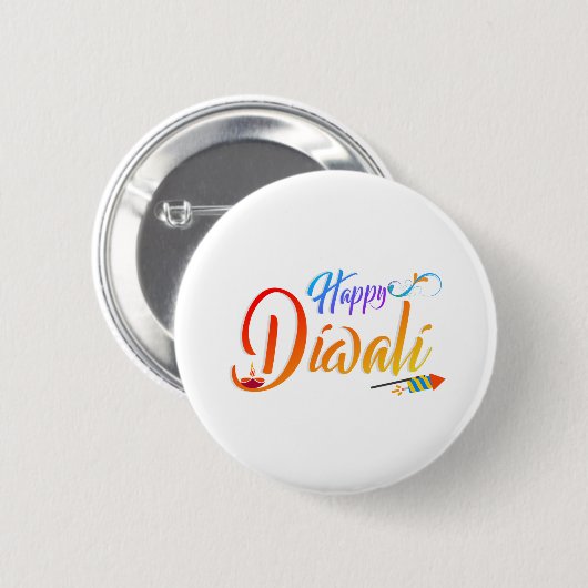 Happy diwali ronde button 5,7 cm (Voorkant /achterkant)