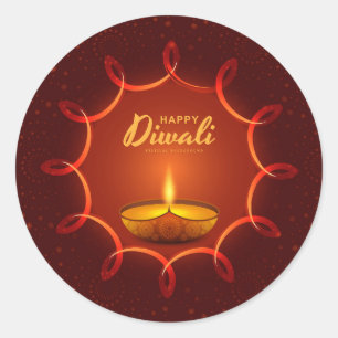 Happy Diwali Ronde Sticker