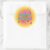 Happy Diwali Ronde Sticker (Tas)