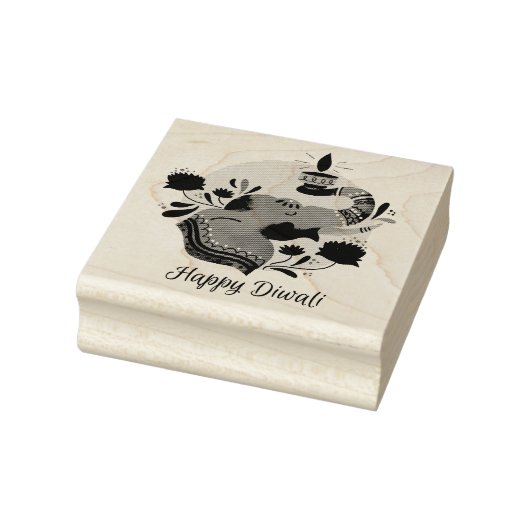 Happy Diwali Rubber Stamp Rubberstempel (Stempel)