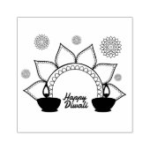 Happy Diwali Rubberstempel (Afrduk)