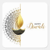 Happy Diwali Square Sticker (Voorkant)