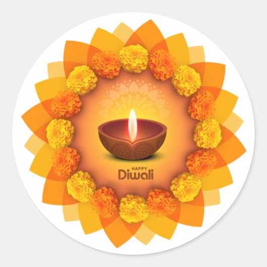 Happy Diwali sticker (Voorkant)