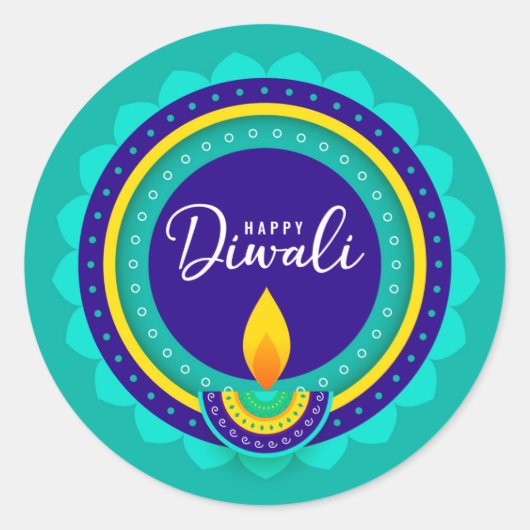 Happy Diwali Sticker (Voorkant)