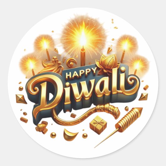 Happy Diwali sticker (Voorkant)