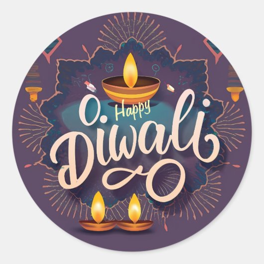 Happy Diwali Sticker (Voorkant)