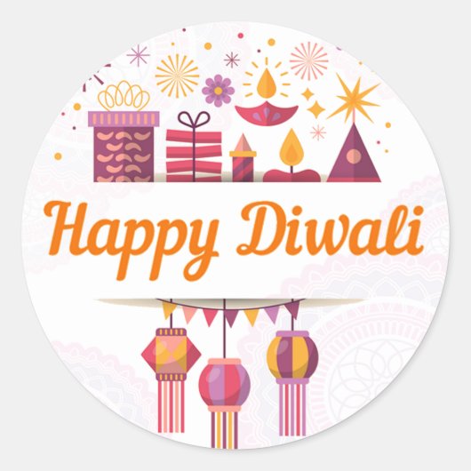 Happy Diwali sticker (Voorkant)