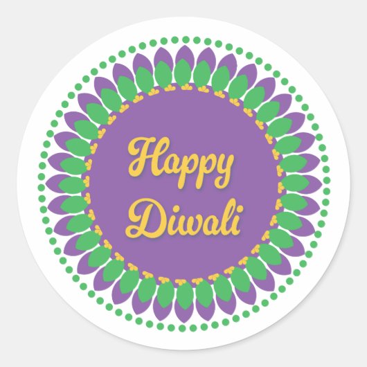 Happy Diwali Sticker (Voorkant)