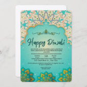 Happy Diwali Uitnodiging (Voorkant / Achterkant)