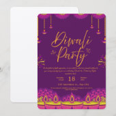 Happy Diwali Uitnodiging (Voorkant / Achterkant)