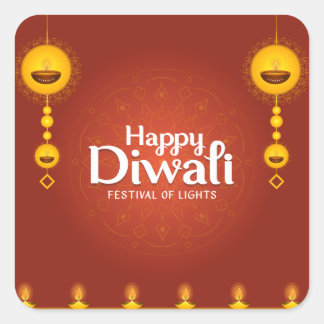 Happy Diwali Vierkante Sticker