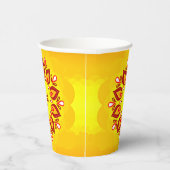 Happy Diwali voegt jaar Geel Rood toe Papieren Bekers (Rechts)