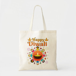 Happy Diwali voor de kinderen Deepavali Wishes Fes Tote Bag