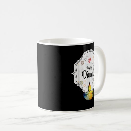Happy Diwali voor het Indische hindoe Deepavali-fe Koffiemok (Voorkant rechts)