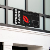 Happy Diwali Washington DC Red Lipstick Kiss Spandoek (Buitenkant Gebouw)
