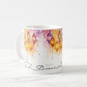 Happy Diwali waterkleurlampen Koffiemok (Voorkant links)