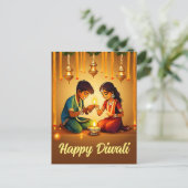 Happy Diwali wenskaart Briefkaart (Staand voorkant)
