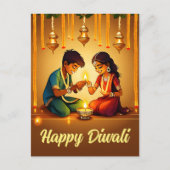 Happy Diwali wenskaart Briefkaart (Voorkant)