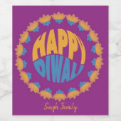 Happy Diwali Wijn Etiket (Enkel label)