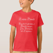 Happy Diwali wil Elegant White Typografie T-shirt (Voorkant)