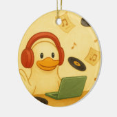 Happy DJ Keramisch Ornament (Links)
