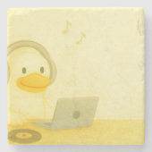 Happy DJ Stenen Onderzetter (Voorkant)