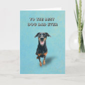 Happy Doberman beste hondenvader ooit Vaderdag Kaart (Voorkant)
