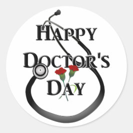 Happy Doctor's Dag Ronde Sticker
