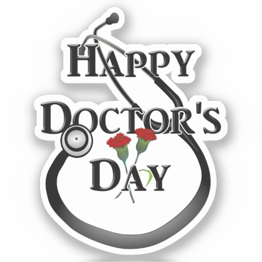 Happy Doctor's Dag Sticker (Voorkant)