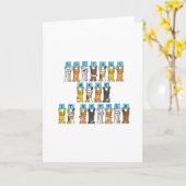 Happy Doctors Day Cartoon Cats in Bandages Kaart (Gele Bloem)