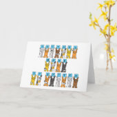 Happy Doctors Day Cartoon Cats in Bandages Kaart (Gele Bloem)