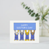 Happy Doctor's Day Cartoon Katten Briefkaart (Staand voorkant)