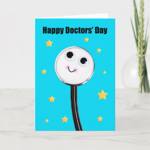 Happy Doctors Day Cute Stethoscoop met sterren  Feestdagen Kaart