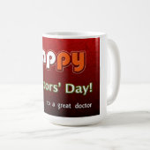 Happy Doctors' Day Red Koffiemok (Voorkant rechts)