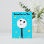 Happy Doctors Day Schattigee stethoscoop met sterr Feestdagenkaart (Staand voorkant)