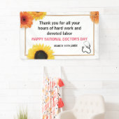 Happy Doctors Day Stethoscoop & Sunflower Lijst Spandoek (Insitu)