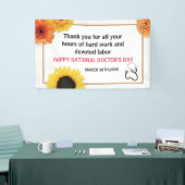 Happy Doctors Day Stethoscoop & Sunflower Lijst Spandoek (Beurs)